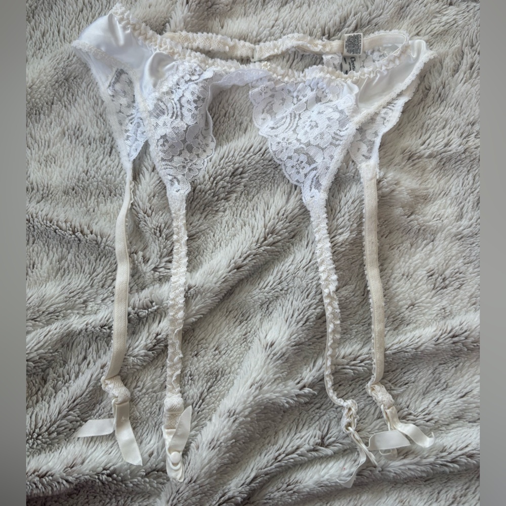 Christian Dior Intimates White Lace Garter Belt